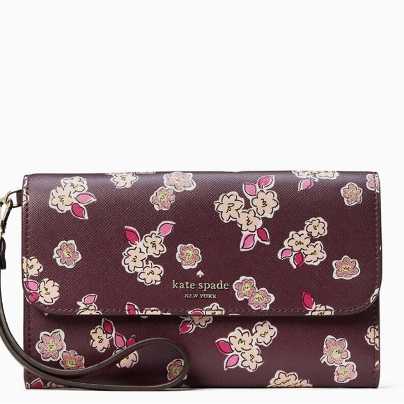 kate spade Handbags - Kate Spade Women Large Continental Wallet Deep Berry Multi, NWT